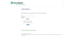 Desktop Screenshot of banking.umweltbank.de